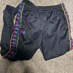 Kappa mens black 222 Banda jogger pants